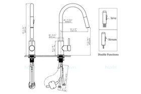 Havin deck plate included for clean installation on 1- or 3-hole sinks