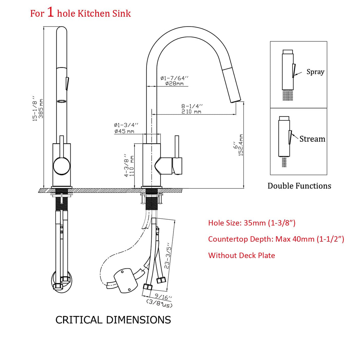 Havin faucet arrives in foam packaging to prevent damage