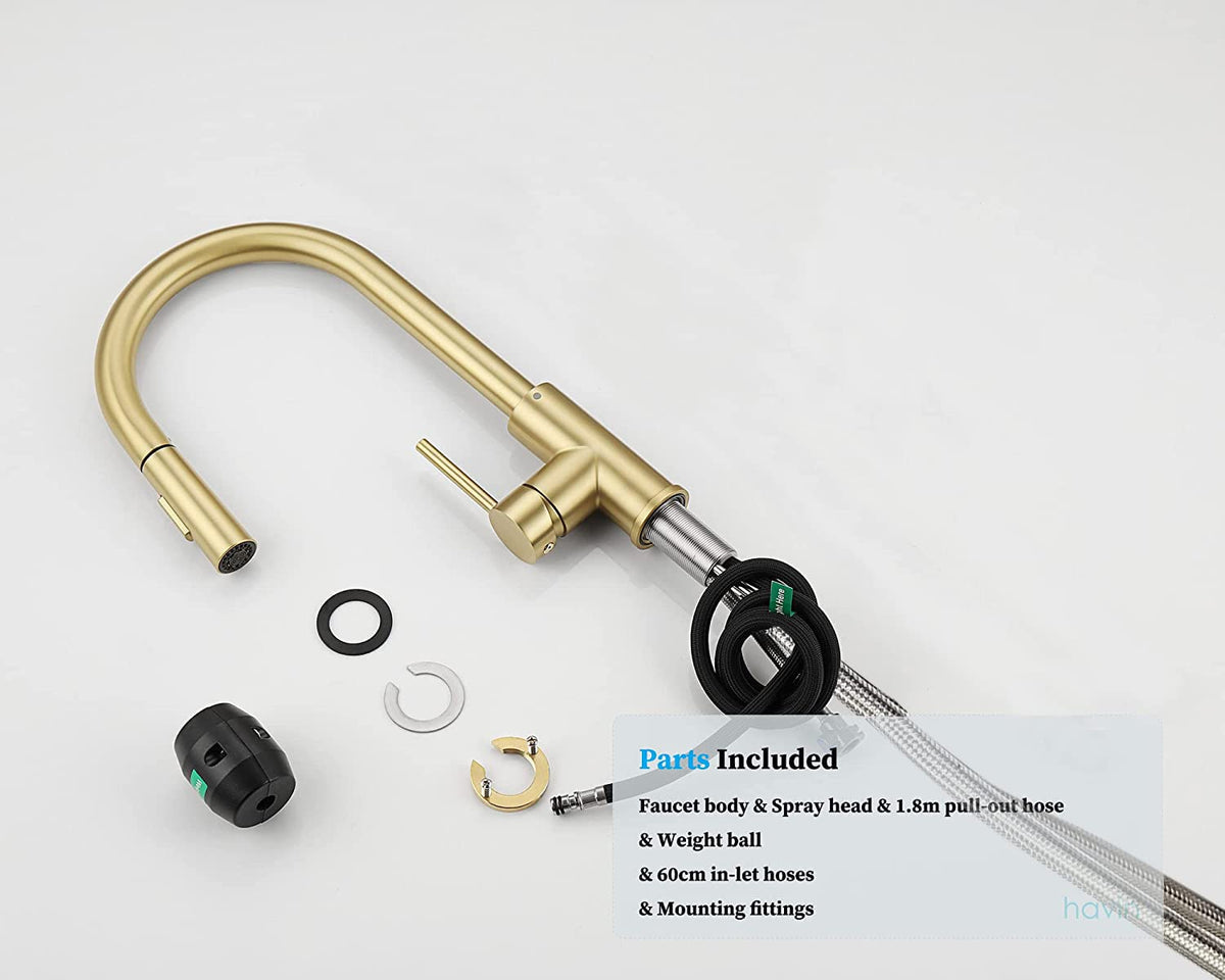 Havin Gold faucet assembly illustrating premium materials and durability