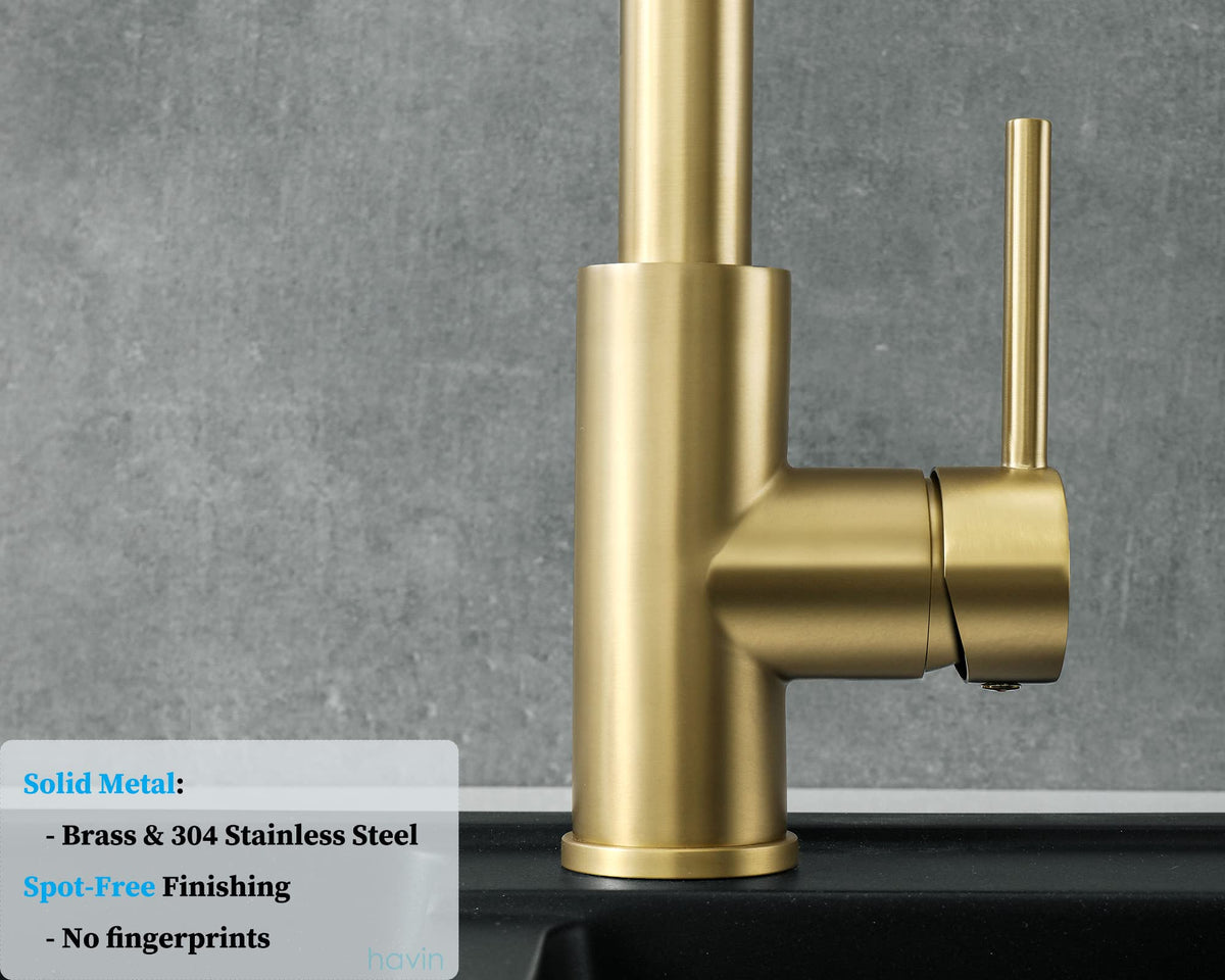 Havin Gold brushed gold finish highlights premium, fingerprint-resistant design