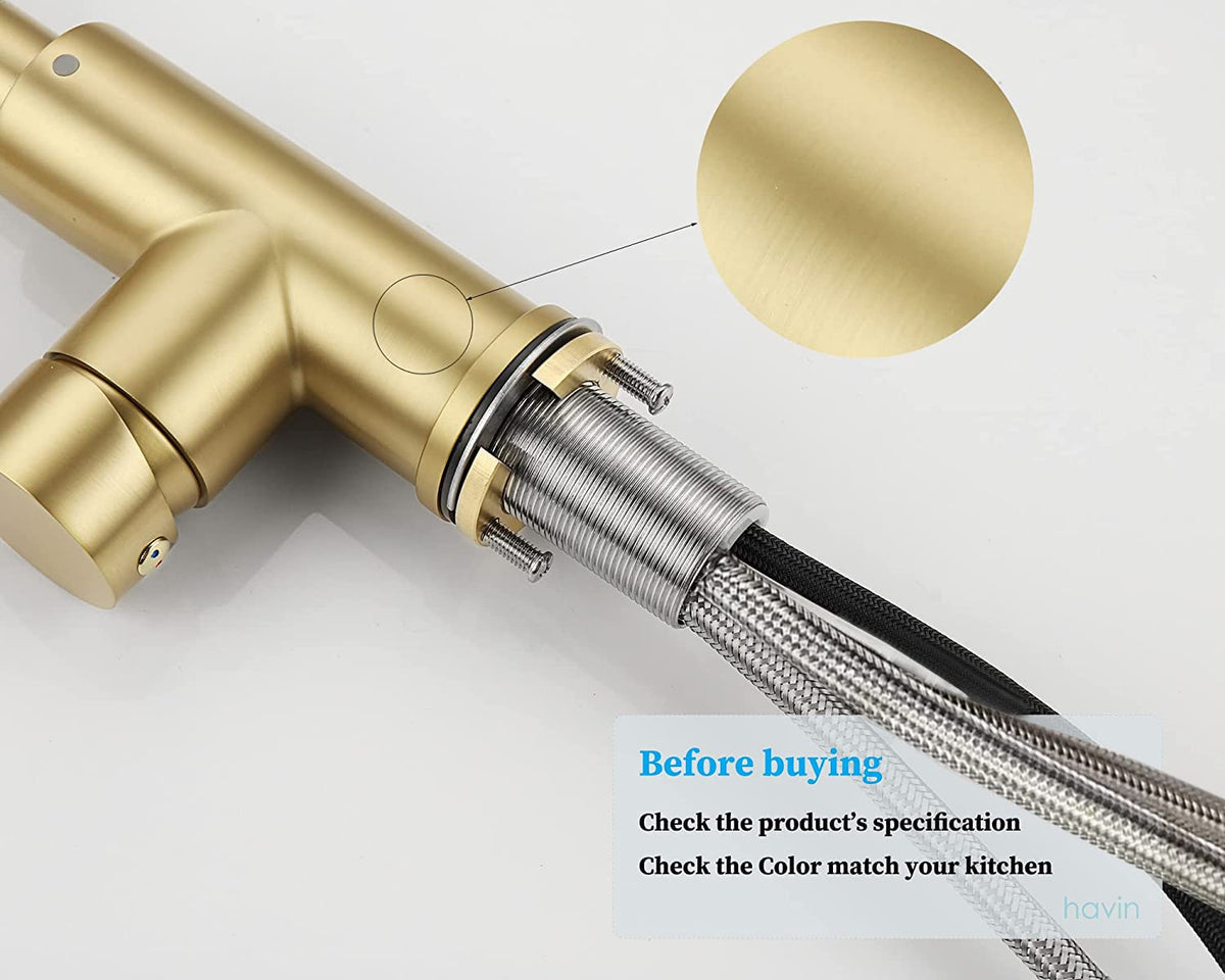 Havin Gold faucet spare sprayer head for easy future replacement