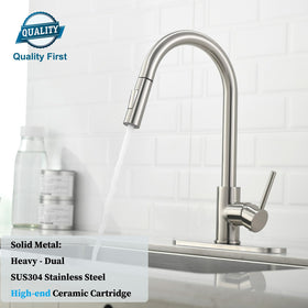 Havin kitchen faucet high-arc spout offers ample clearance for pots