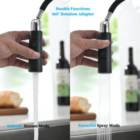 Havin retractable hose measures 18-24 inches for flexible use