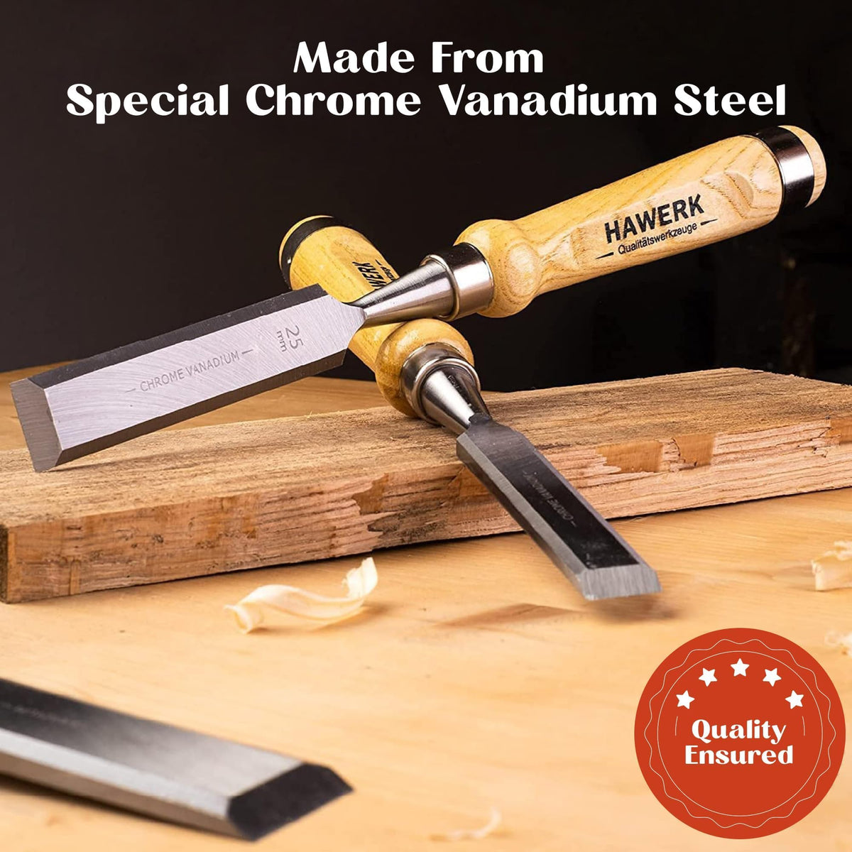 Hawerk 32mm chisel blade for substantial scoops and flattening work