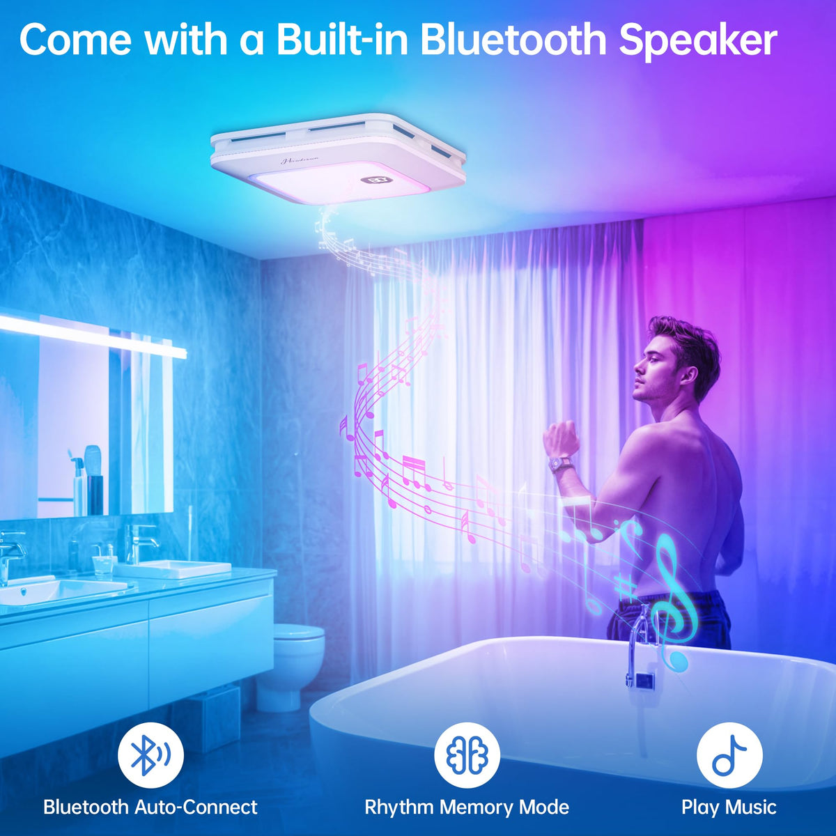 Hawkrown installation-ready fan fits standard ceiling openings.