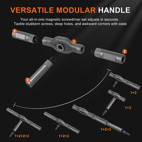 Hazxh long-reach bits reach embedded screws in cabinets and panels.