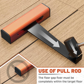 Hazztoll Floor Gap Fixer pull rod guiding plank edges for a tight seal