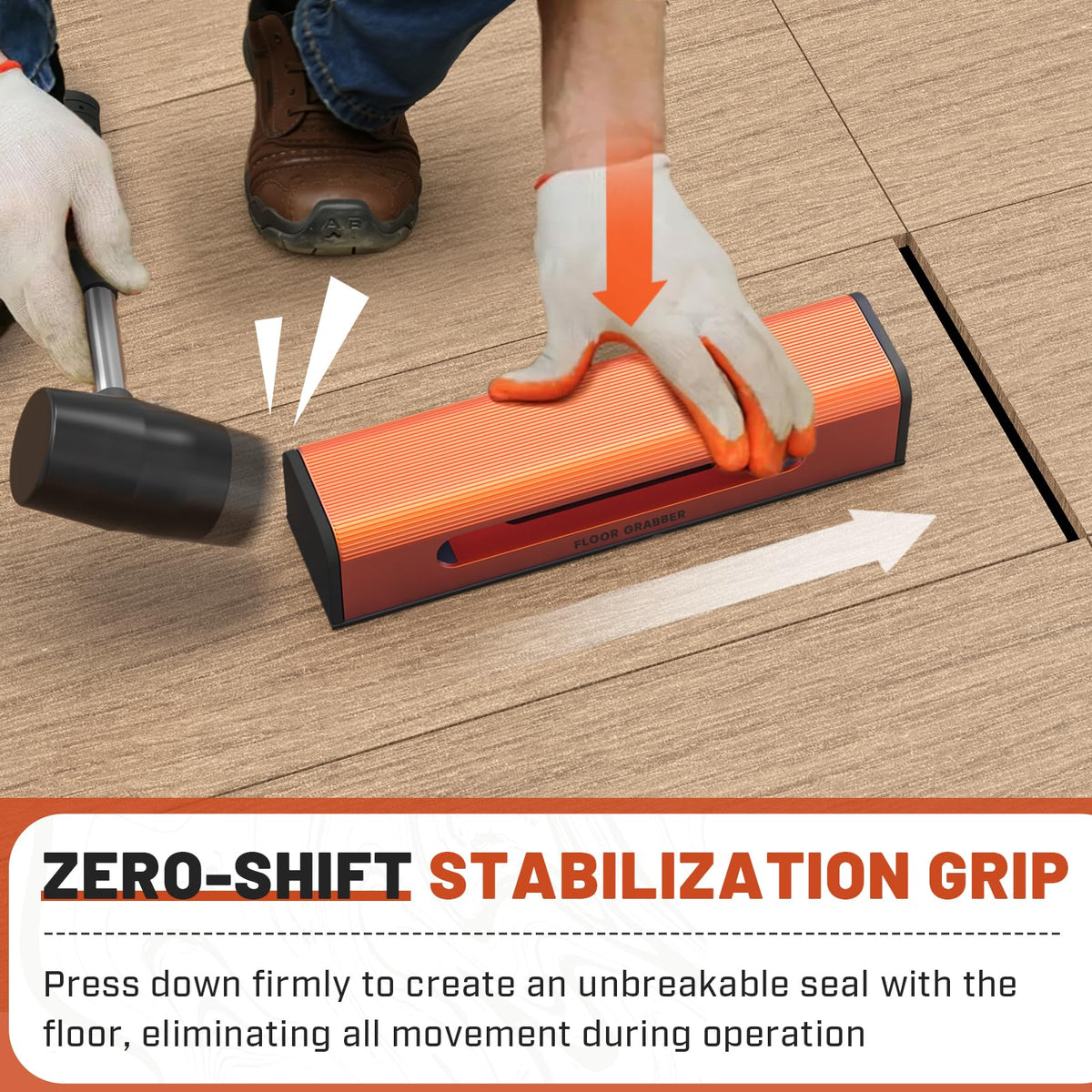 Hazztoll Floor Gap Fixer rubber mallet aligning floor planks gently