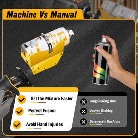 Hazztoll paint shaker with adjustable strap for secure operation