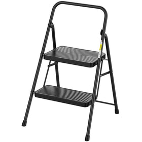 HBtower 2-step ladder fully assembled for quick indoor use