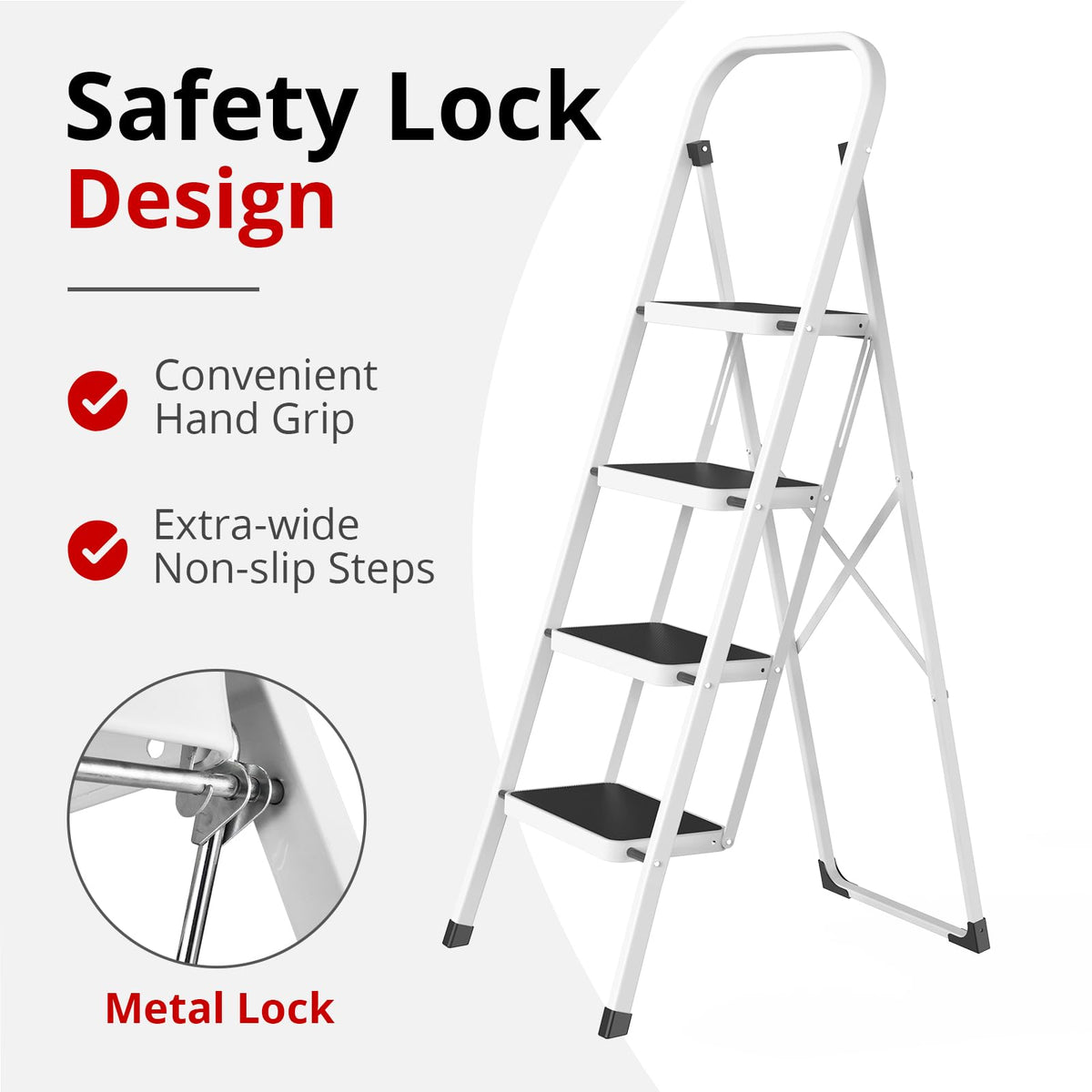 HBTower anti-slip pedal design for stable height access.