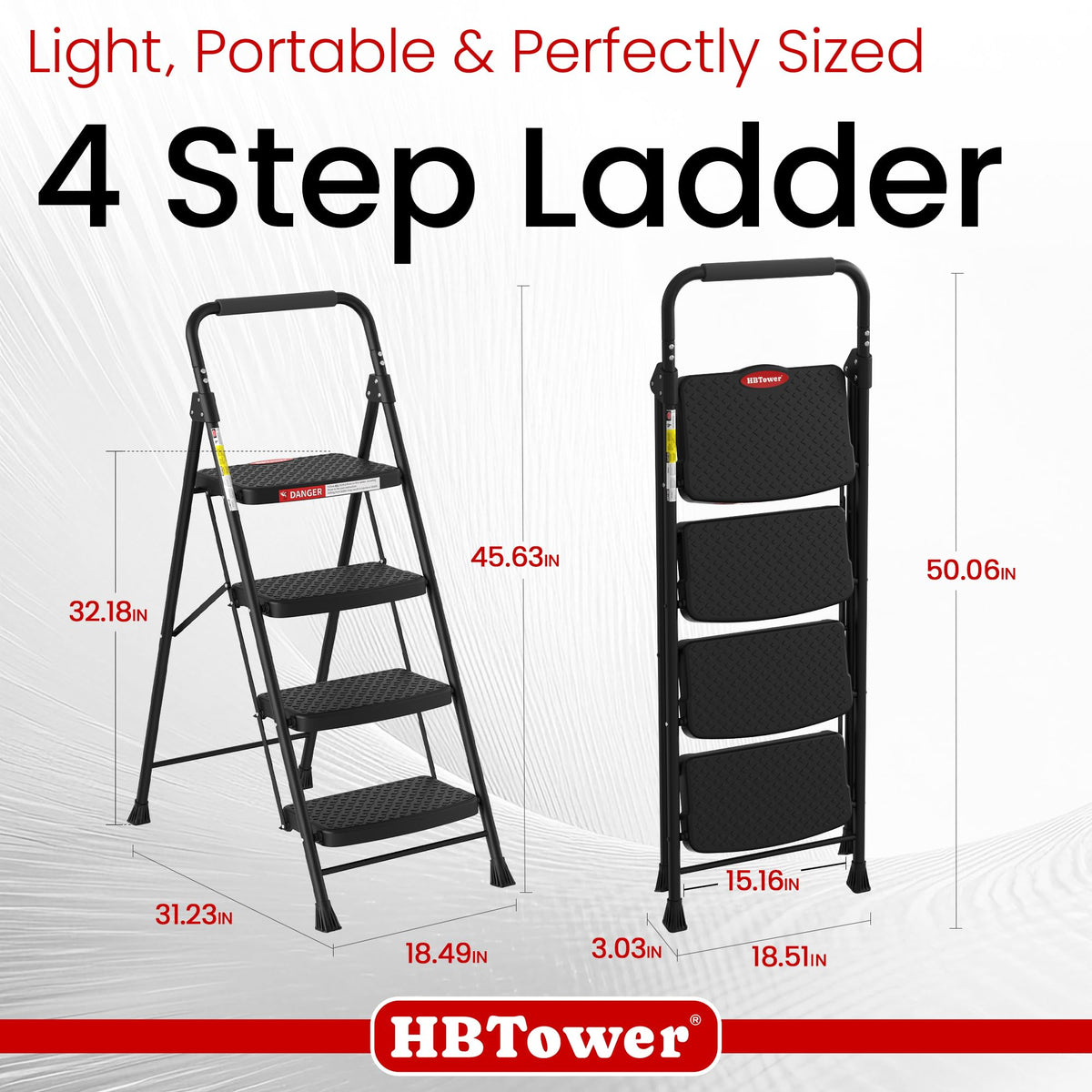 HB Tower compact fold design makes storage quick after chores.