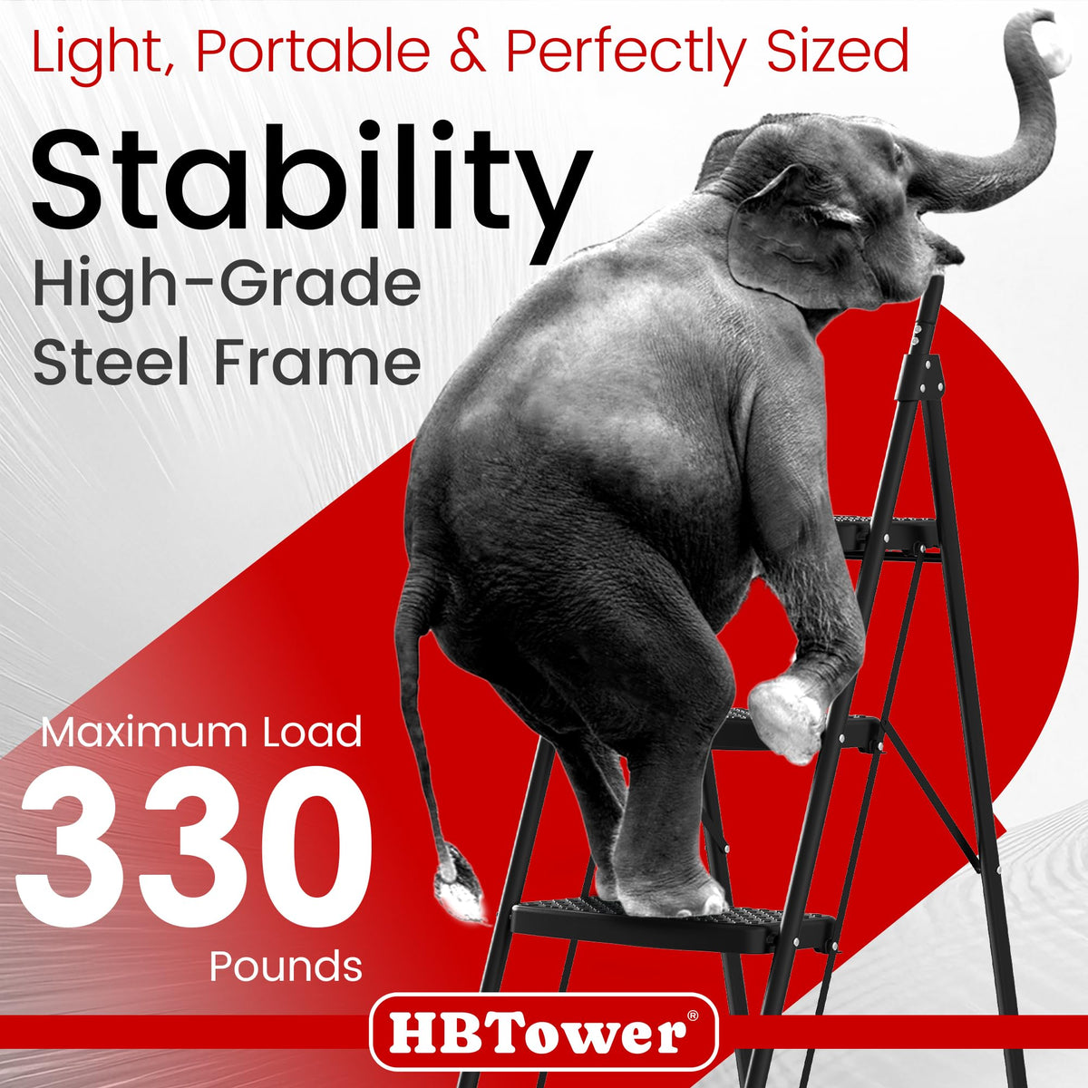 HB Tower steel construction provides durable, long lasting support at home.