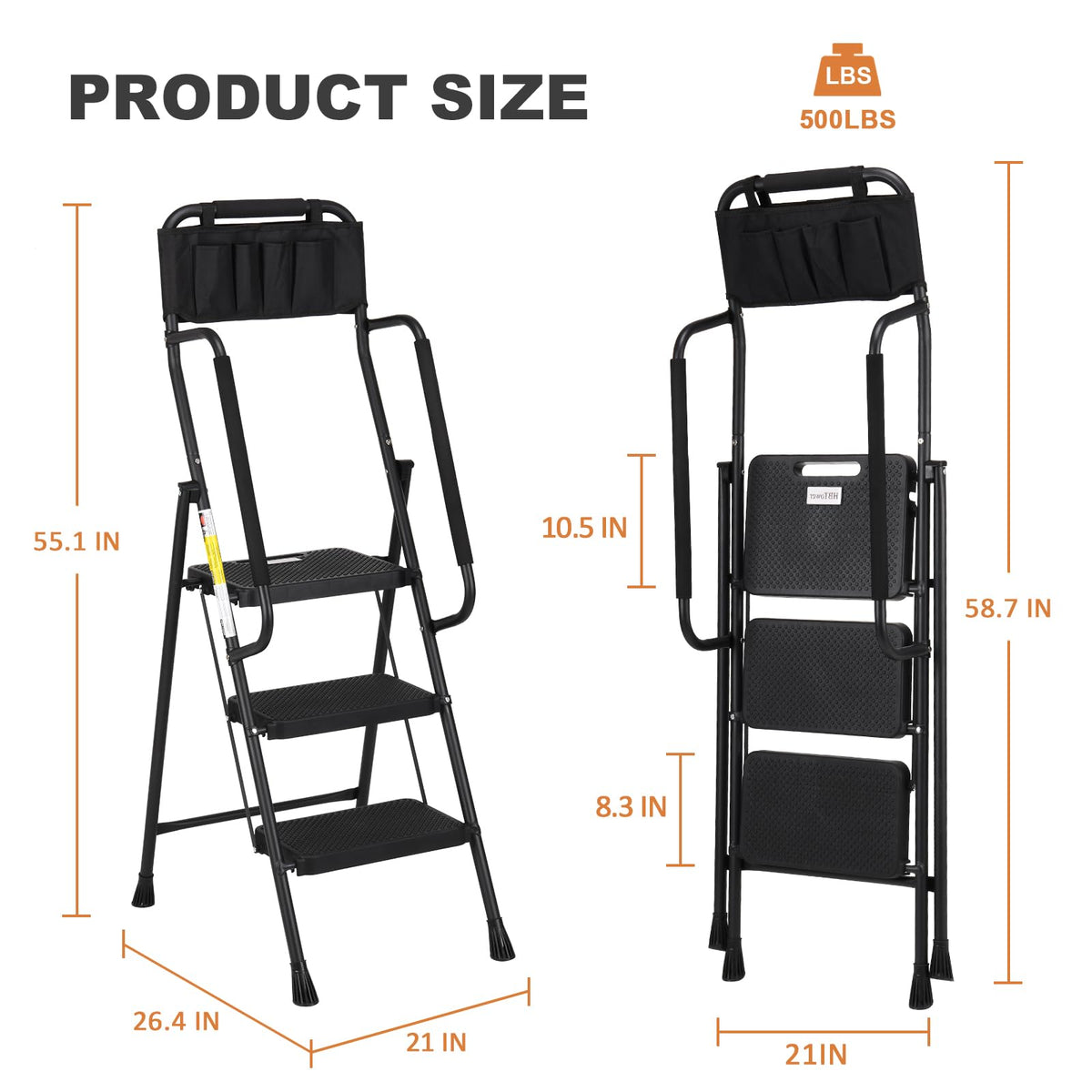 HBTower 500-pound capacity supports heavy tasks with confidence