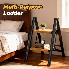 HBTower ladder in an office for high shelf access.