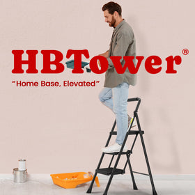 HBTower Step Ladder portable design makes indoor and outdoor tasks easier.