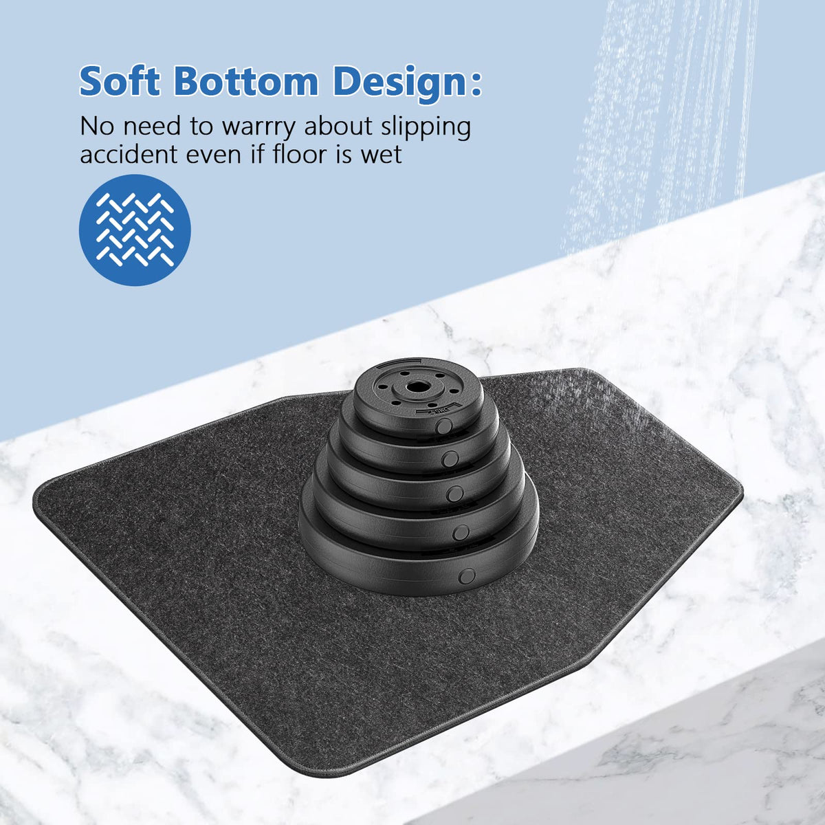 HBGOTL urinal mats hexagon design combines style with durable fit