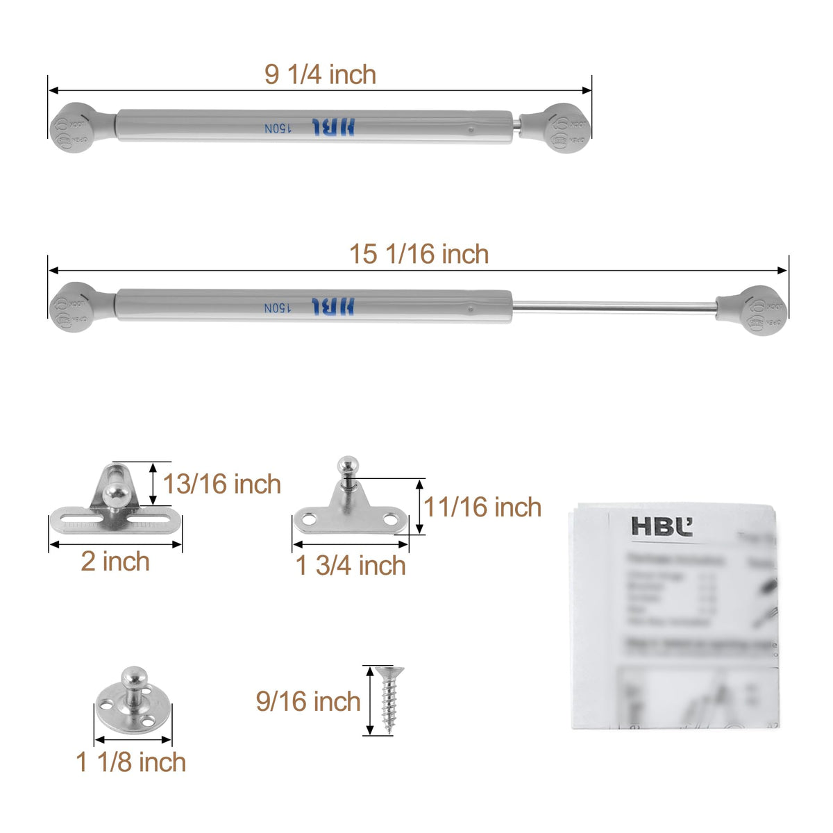 180-day risk-free trial with HBL' gas strut hinges for confident evaluation.