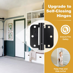 HBL' 2-pack hinges with 5/8 inch radius corners deliver clean fit on standard frames.