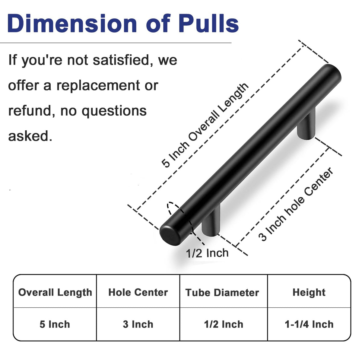 HBL' matte black pull side view showing slim profile and edges
