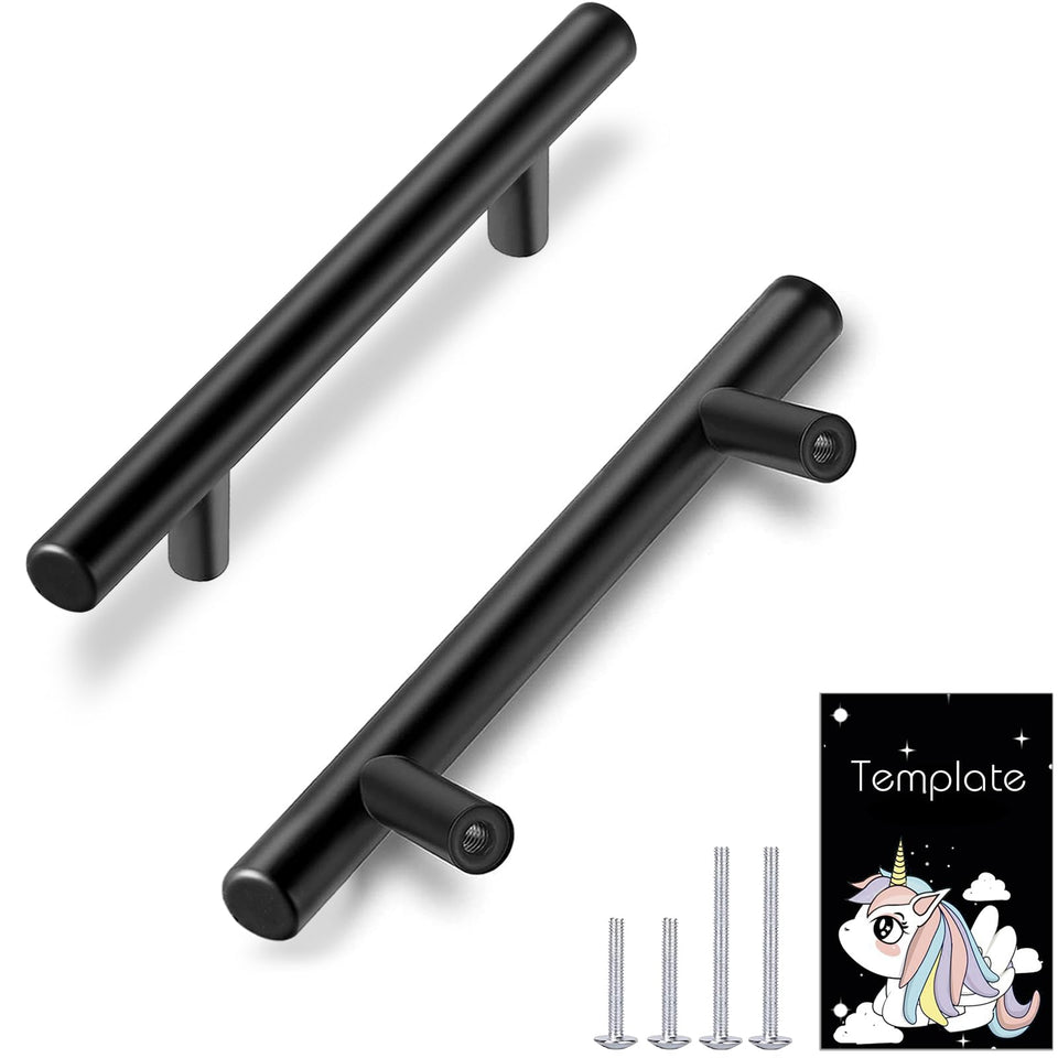 HBL' 30-pack matte black cabinet pulls for a modern kitchen upgrade