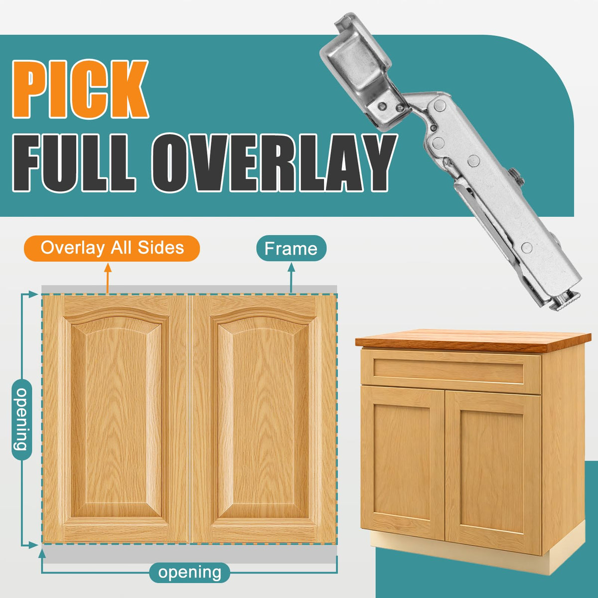 HBL' 35mm cup European hinge for frameless cabinetry