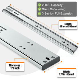 HBL’ double anti-drop protection keeps drawers securely in place
