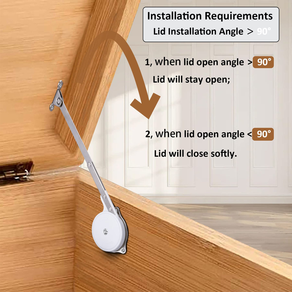 HBL' heavy-duty hinges support up to 50 pounds.