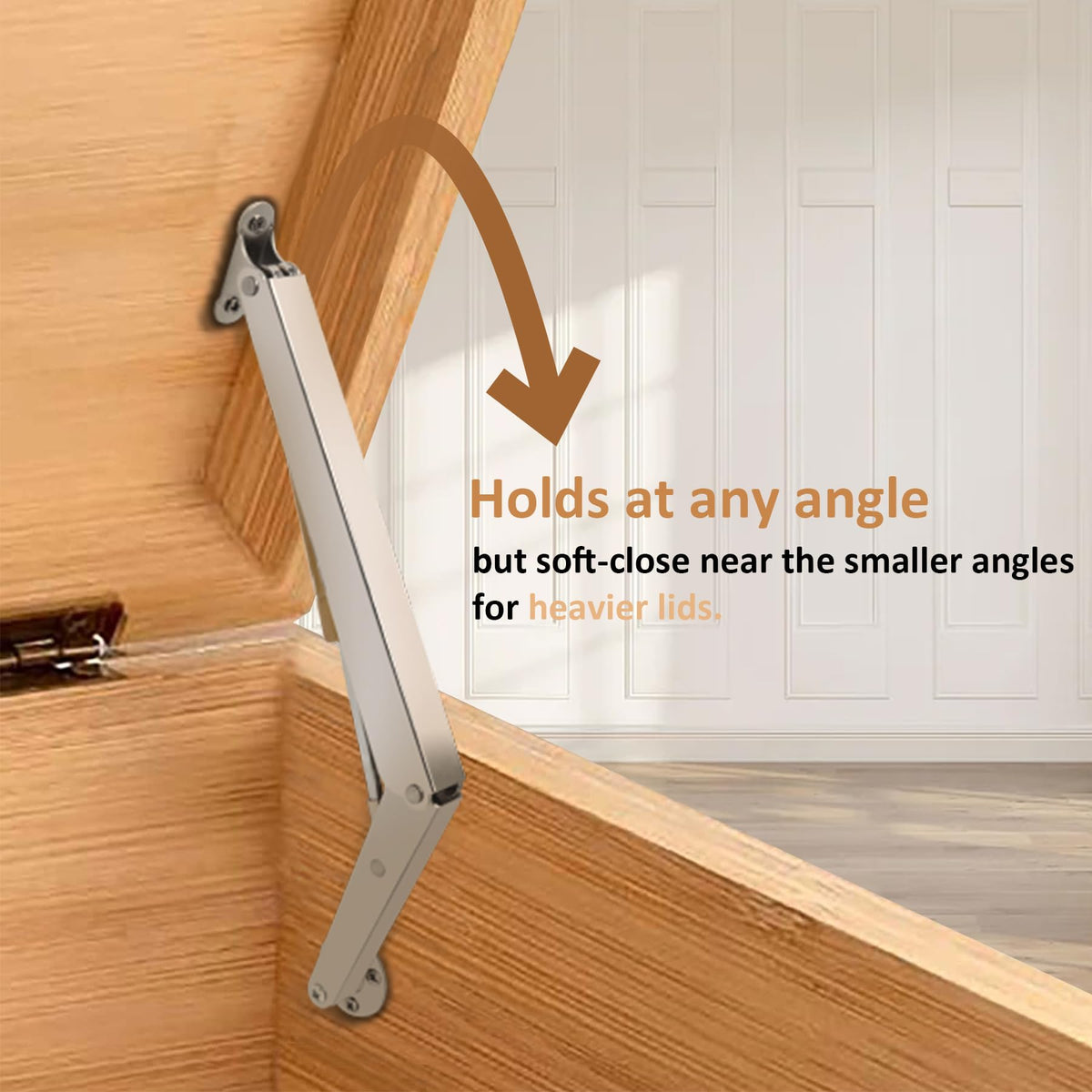 HBL heavy duty lid hinge installation for heavy lids