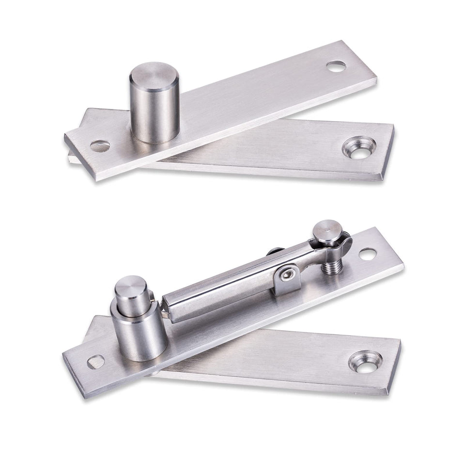 HBL' Heavy Duty Pivot Hinge close-up highlights premium stainless steel finish and durability.