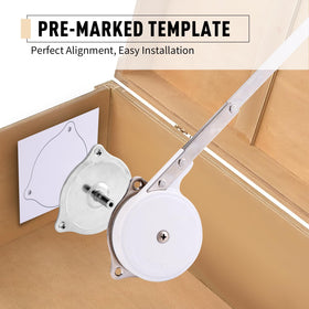 HBL' hinges mounted for left or right lid support.