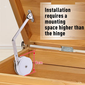HBL' hinge allows 90°–105° lid opening for easy access.