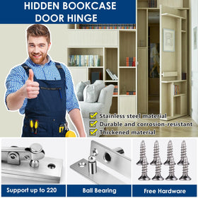 HBL' heavy-duty hinge installed with top and bottom mounting for stability.