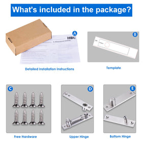 HBL' rustproof stainless steel hinge resists corrosion for long-lasting use.