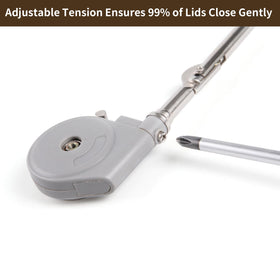 HBL' soft close hinges for benches help lids stay closed and tidy