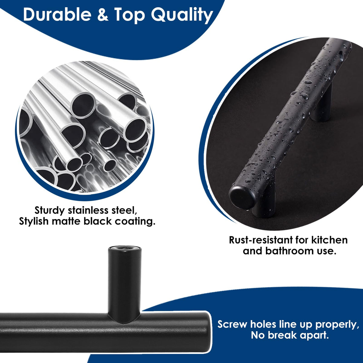 HBL' stainless steel with matte black finish resists rust