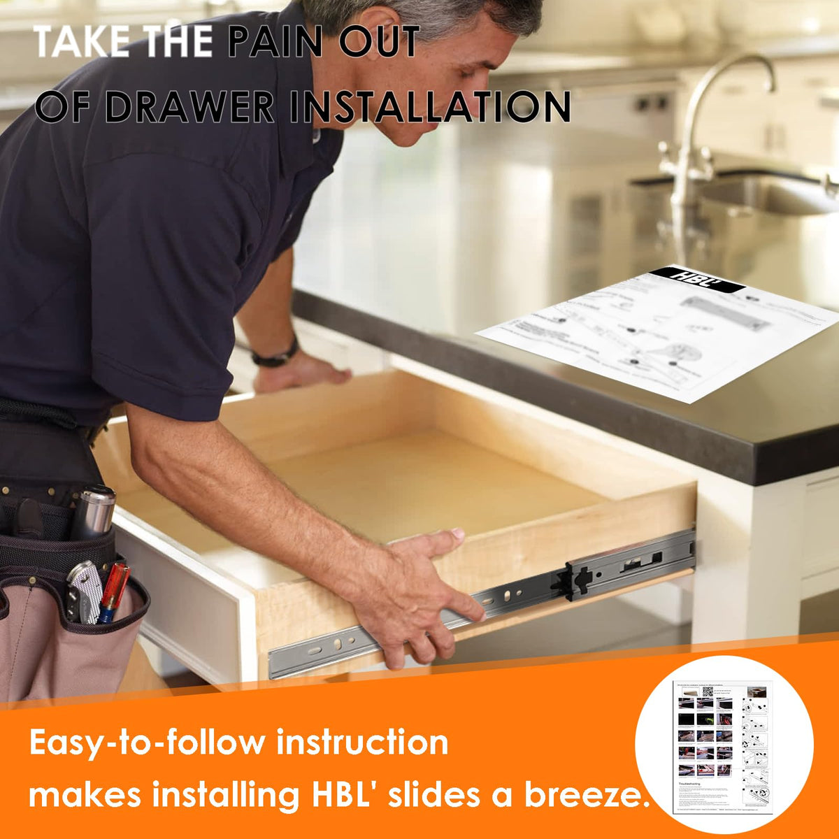 HBL zinc-plated finish resists rust over time.