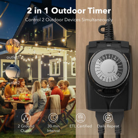 HBN mechanical timer dial with 30-minute pins for daily scheduling
