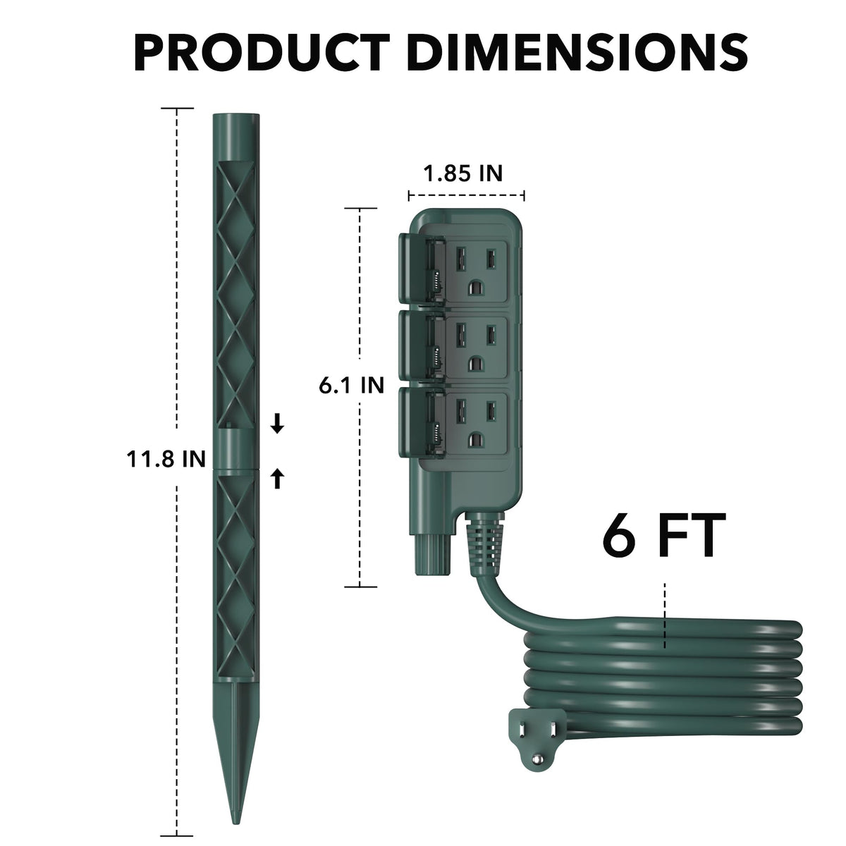 HBN rugged stake withstands harsh weather for year-round outdoor use