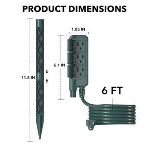 HBN rugged stake withstands harsh weather for year-round outdoor use