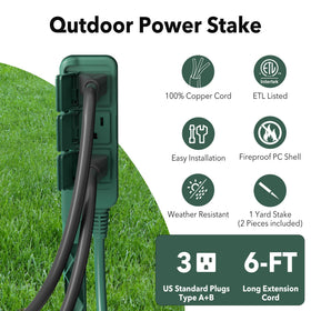 HBN outdoor stake installed in lawn blends with greenery for seamless decor