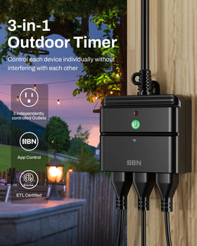 HBN outdoor smart plug IP44 waterproof for rain resilience
