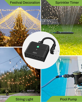 HBN outdoor smart plug ideal for landscape lighting and garden gadgets