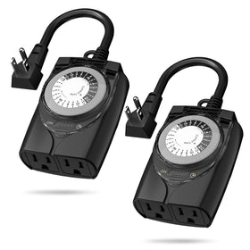 HBN outdoor timer outlet waterproof with weatherproof housing for exterior lighting
