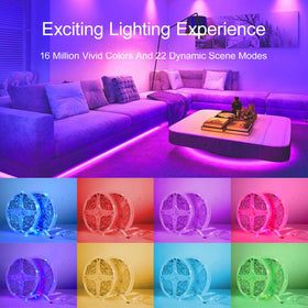 HBOWMDJIA LED strip easy install on clean dry surfaces without tools