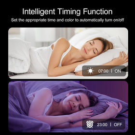 HBOWMDJIA LED strip intelligent timer schedule for automatic on/off routines