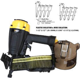 HBT HBCN65P 360° adjustable exhaust directs air away during work.
