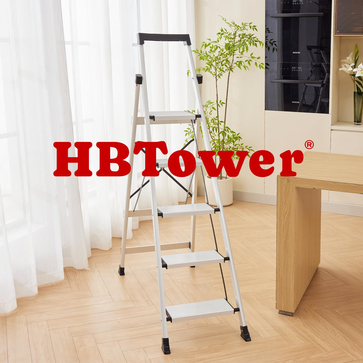 HBTower folded form stores under beds or in closets