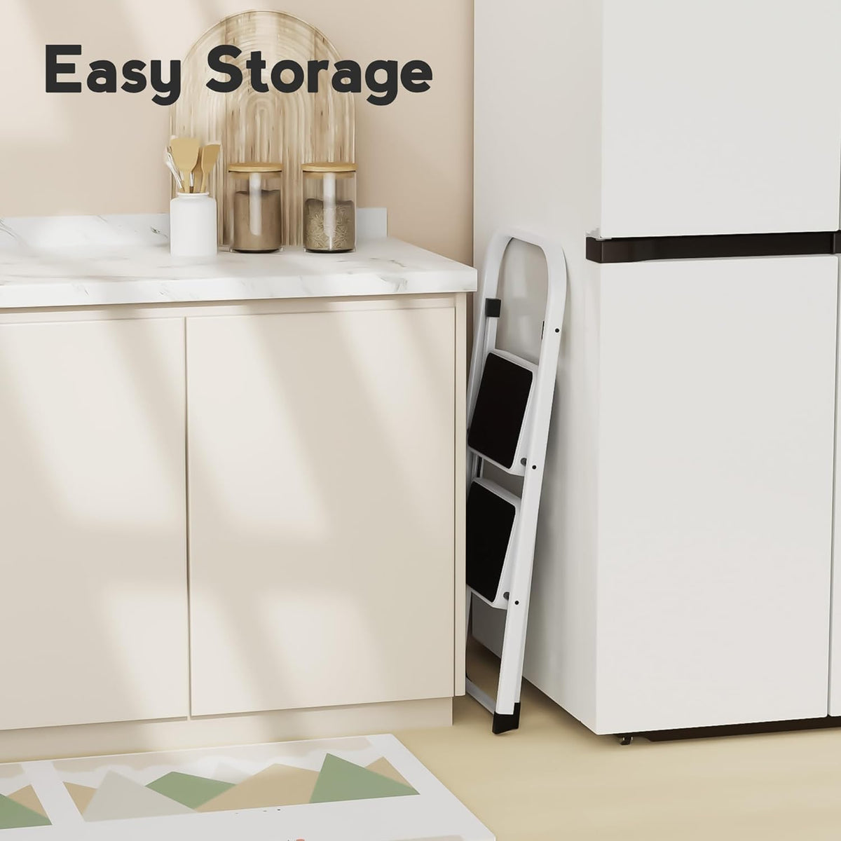 HBTower folded dimensions show compact size for easy storage.
