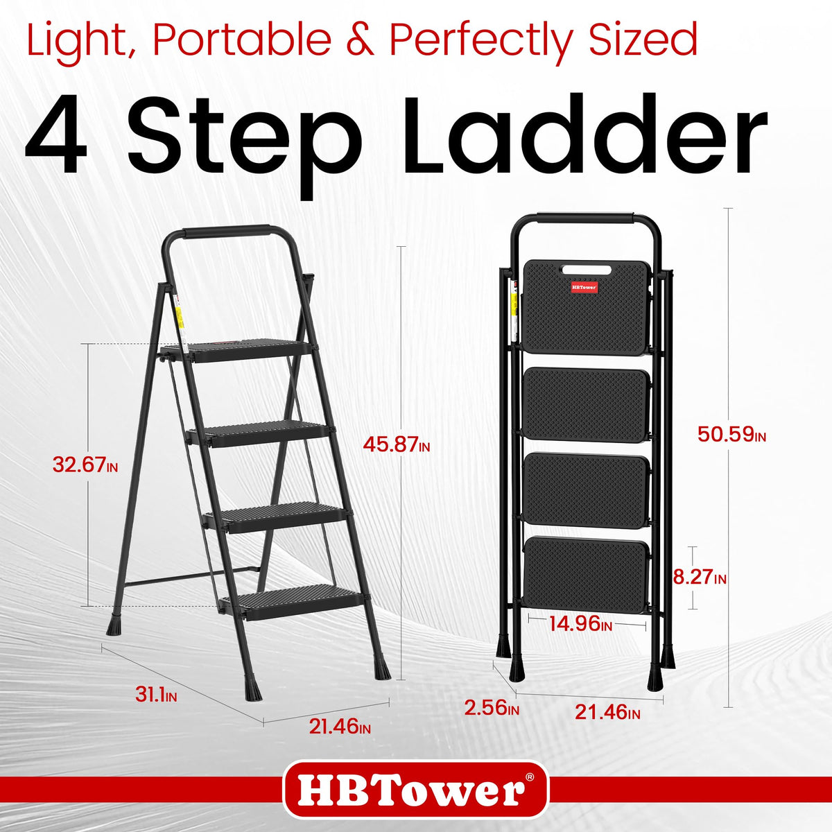 HBTower versatile ladder suitable for home and professional tasks.